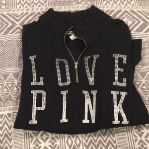 Black PINK Quarter Zip sweatshirt